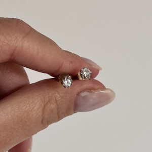 Kolczyki z żółtego złota brylantami 0,30ct H/SI