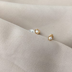 Kolczyki z żółtego złota z brylantami 0,16ct H/SI
