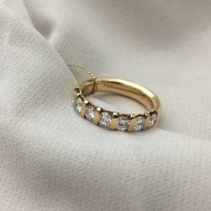 Pierścionek z żółtego złota z brylantami 1,40ct H/VS "2"